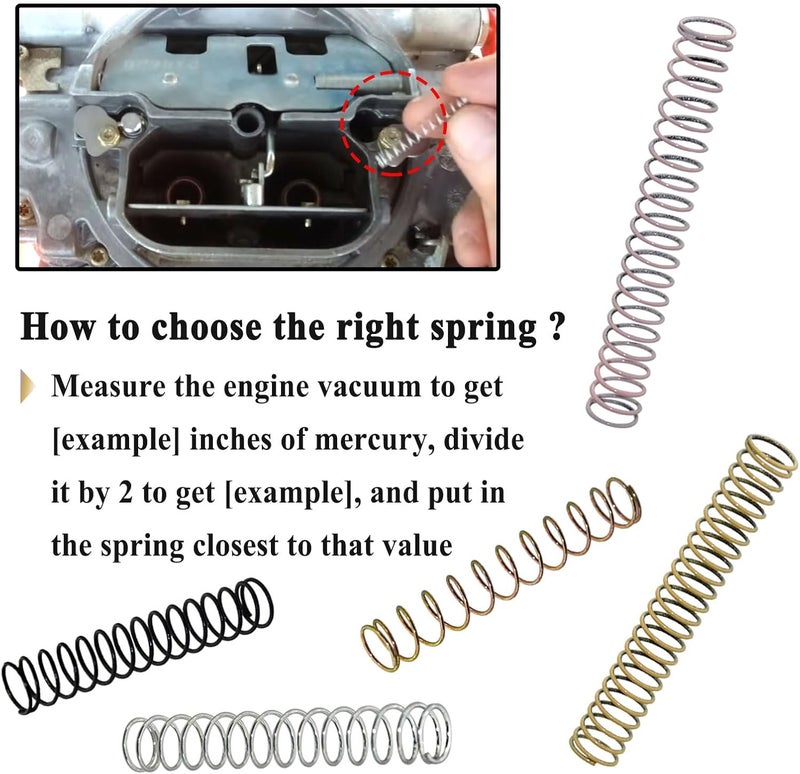 Zeiboat 20 PCS 1464 Carburetor Step Up Springs, Five Lengths - Image 3